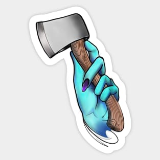 Ax In Hand Sticker